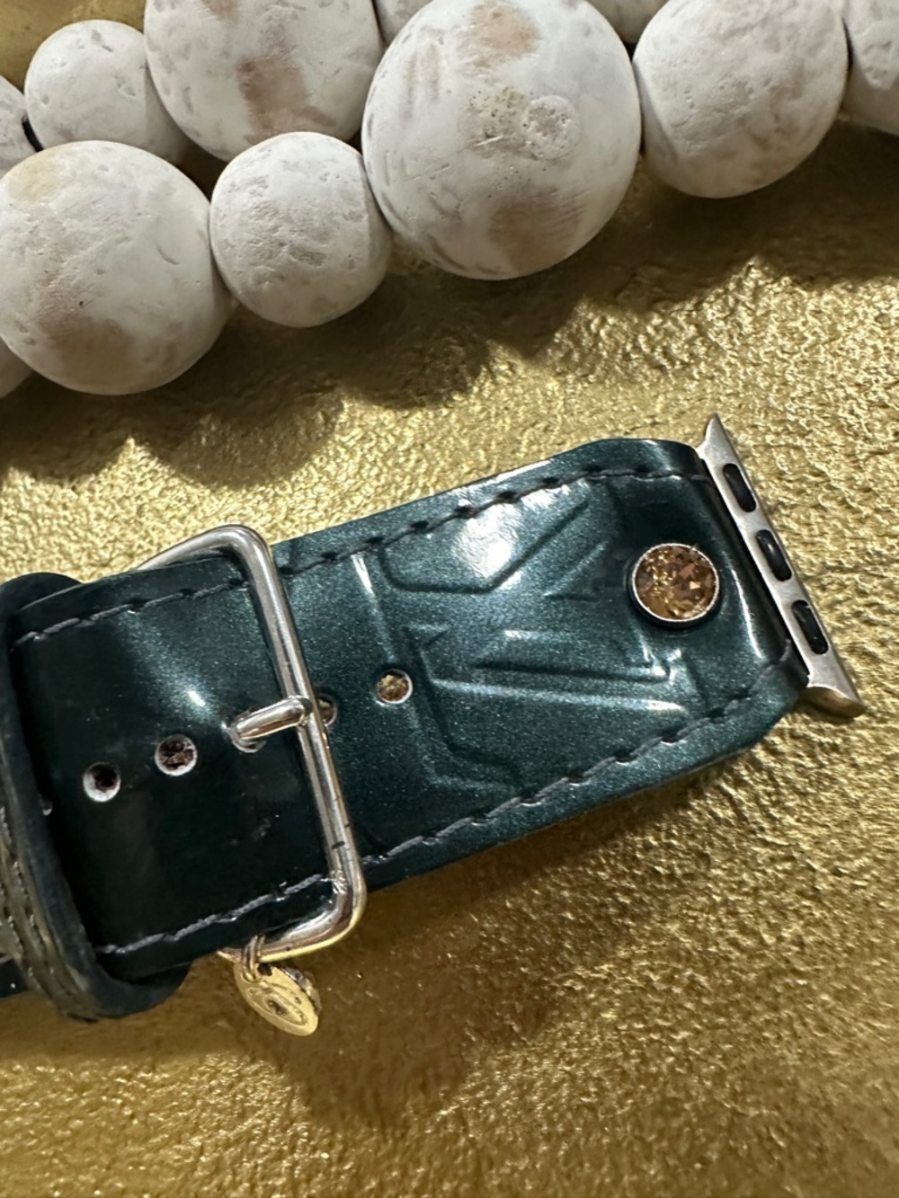 Louis Vuitton Vernis Leather Watch Strap Band - Size 2 small adapters - Picture 2 of 5